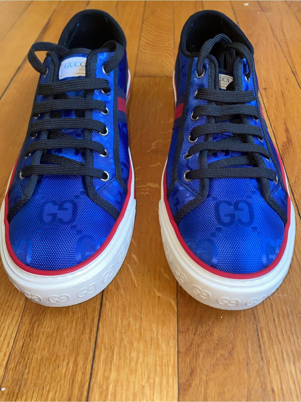 Gucci Tennis 1977 Off The Grid Blue GG Sneakers (RARE) Sz 13